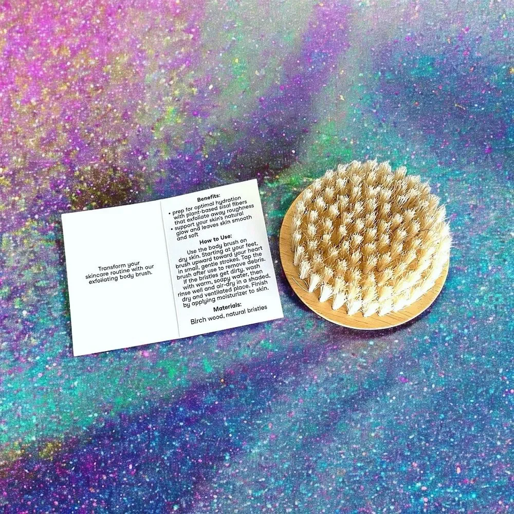 Birchbox Wooden Body Brush with Birchbox Logo New In Package